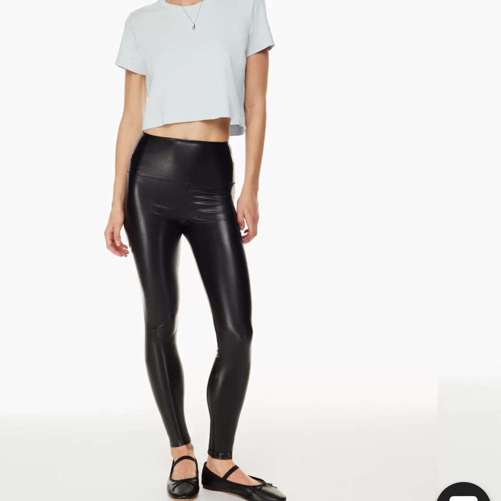Aritzia High Waisted Vegan Daria Leather Leggings